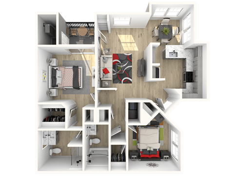 The Nines at Kierland Apartments in Scottsdale, Arizona Two Bedroom Floor Plan